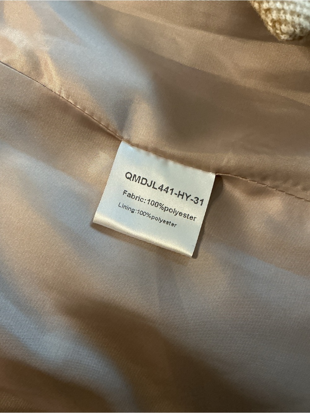 🌺CHOU YATOU CASUAL BUSINESS OPEN FRONT KHAKI BLAZER - Picture 12 of 12